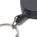 Retractable Pull Key Ring ID Badge Lanyard Name Tag Card Holder Recoil Reel Belt Clip Metal Housing Metal Covers Key Ring