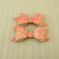 10Y41751 83*39mm sequins Hairpins Fashion Glitter Artificial Leather Bow For Children Hair Headwear