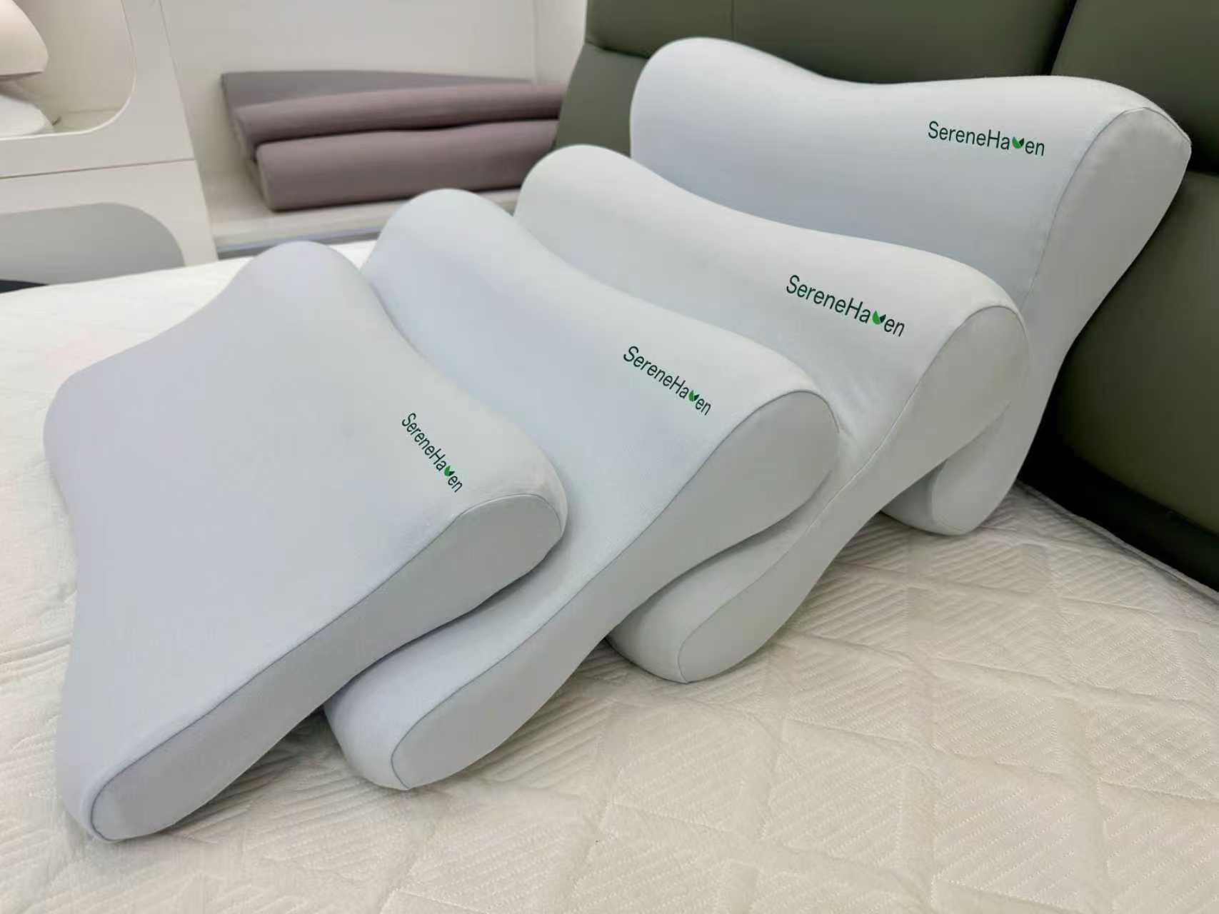 SereneHaven GB-1025 Ergonomic Memory Foam Pillow Set - 4 Sizes for Kids & Adults