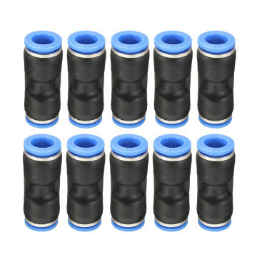 10Pcs Air Pneumatic OD 1/4 Inch Straight Union Push to Connect Fitting 4mm-12mm For Air Water Hose Plastic Pneumatic Parts