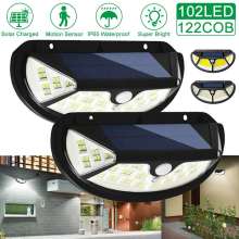 100W Outdoor Solar Lights LED COB 2835SMD Solar Wall Lamp Wireless Motion Sensor Wall Lights IP65 Waterproof 3 Optional Modes