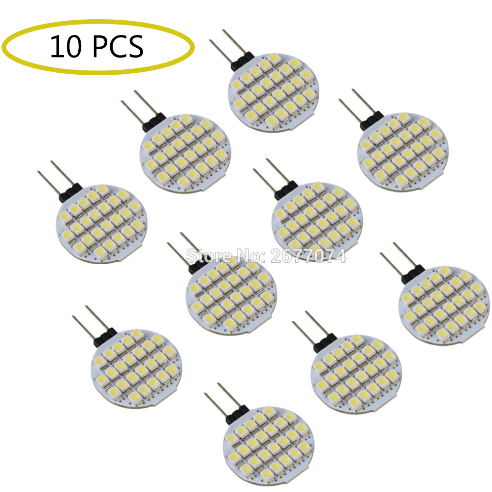 10pcs G4 LED Lamp Desk Wall Lamp Night Light 24leds 3528 200LM DC12V Warm White or Cool White headLighting Replace Halogen Lamps