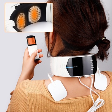 Wireless Remote Control Neck Electric Pulse Massager Cervical Physiotherapeutic Tool Body Relaxation Pain Relief Equipment