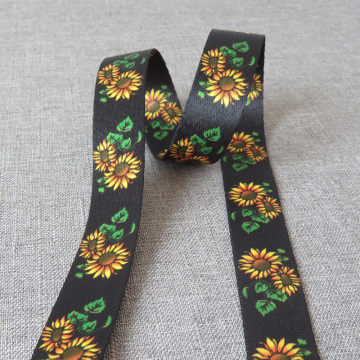 5 Yards Width 25mm Sunflower Webbing Luggage Belt Straps Dog Pet Collar Leash Harness bBckpack Bag Clothing DIY Accessories