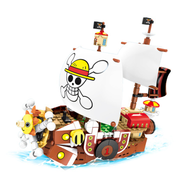 432pcs One Pieces Boats Thousand Sunny Pirate Ships Luffy Blocks Model Techinc Idea Figures Building Bricks Children Toys Gifts