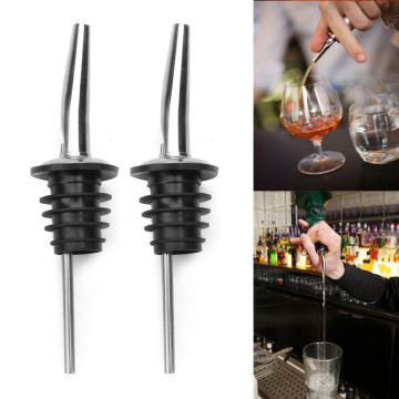 Stainless Steel Wine Liquor Flow Bottle Stopper Durable Food-grade Portable kitchen Bar Supplies Bottle Spout Pourer Leak-proof