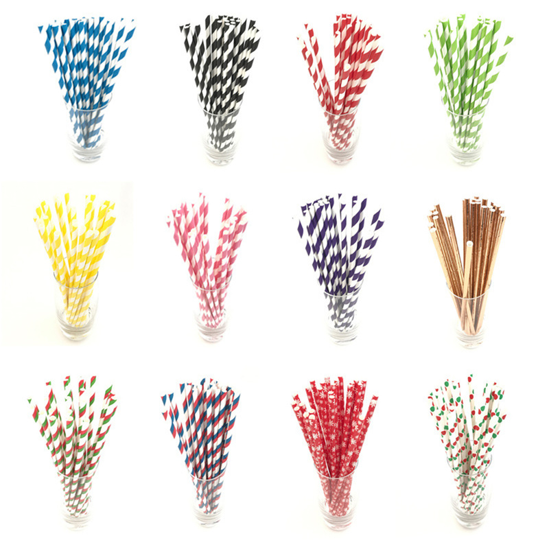 25pcs Drinking Paper Straws Straw Halloween Baby Shower Decoration Gift Party Event Supplies Birthday Party Decorations Kids