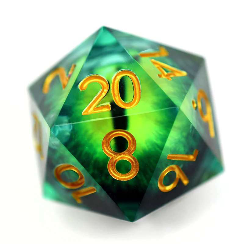 Beholder S Dragon Eye Sharp Edge Dice Handmade Resin D D Dice Set 2