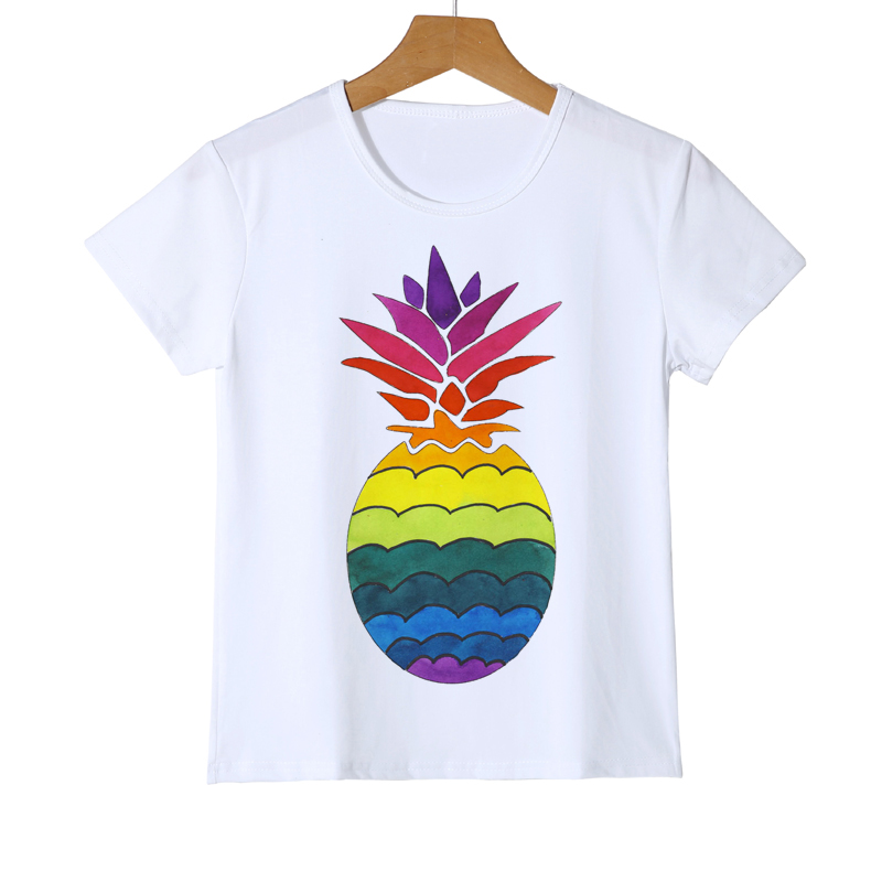 Top Quality Ananas Short Sleeve Pineapple Printed Boy/Girl T Shirt Kids Casual O-Neck Summer Children's Tees Shirt Z29-6