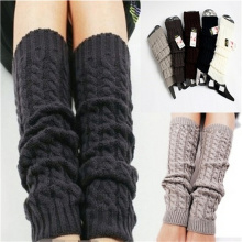 Women Winter Warm Leg Warmers Knitted Crochet 5 Colors Fashion Long Socks Winter Warmmer Leg Socks