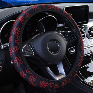 ONEWELL Universal Car Steering Wheel Cover Styling Flowers Print Beetle Print Interior Accessories Auto Decor Steering Covers