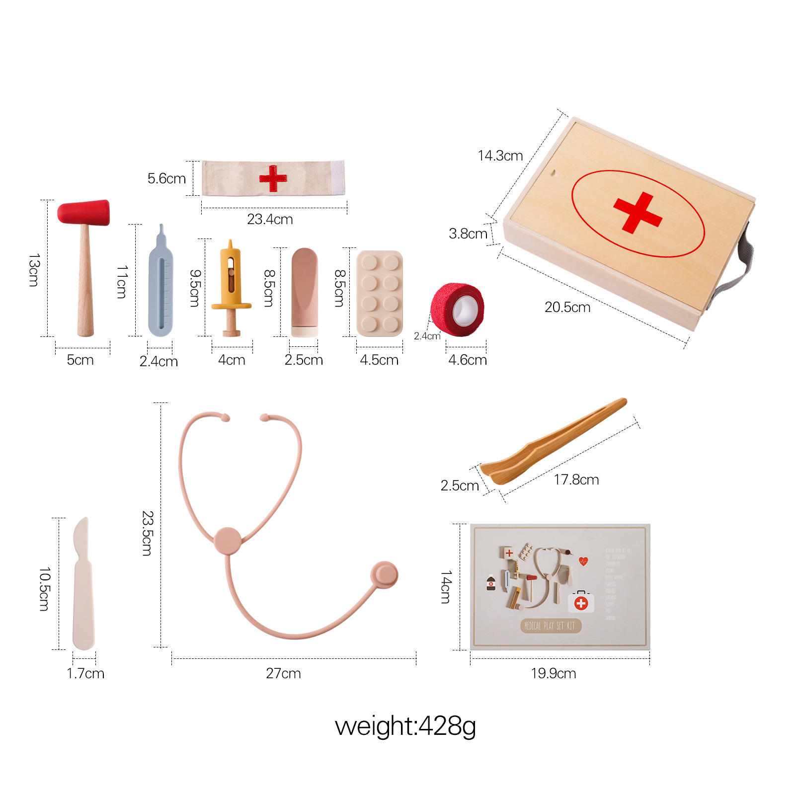 silicone doctor set toys MFZ-G012