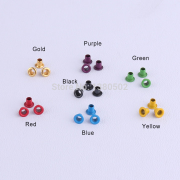 500pcs/lot multicolor mini small garment Eyelets round shape shoes bag eyelet mini size 5.5*2.5*4mm