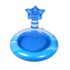 Inflatable palm tree pool sprinkler backyard game toy