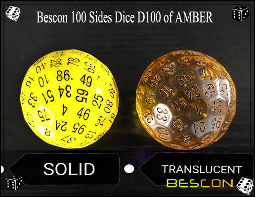 Bescon 100 Sides Dice D100 of AMBER-4