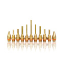 18PCS Glue Gun Nozzles Pure Copper Small Diameter Large Bore 1.0*36mm 1.5*55mm 2.0*32mm 3.0*70mm for Elec Heat Tools, Luxury Set