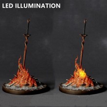 Dark Souls LED ILLUMINATION Bonfire LIT Light-up Statue Collectible Action Figure