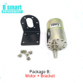 Bringsmart 5-600RPM 37GB520 DC Gear Motor Gearbox Reduction Reversible 24V Reducer 12V Micro Motor High Torque Smart Parts DIY