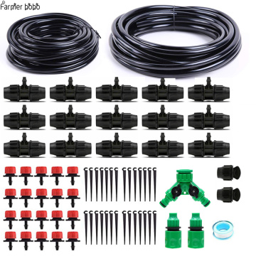 25m Garden DIY Automatic Watering Micro Drip Irrigation System Garden Self Watering Kits with Adjustable Dripper 811+47mm hose