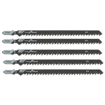 35%5PCS 152mm T344D Super-long Saw Blades Clean Cutting Wood PVC Fibreboard Plastic Plywood Reciprocating HCS T-shank Power Tool