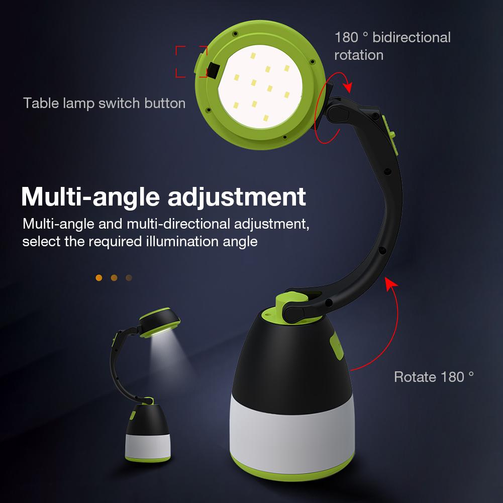 5W Multifunctional Camping Light LED USB Charging Table Lamp Flashlight 3 Levels Lighting Mode For Outdoor Tent Night Fishing