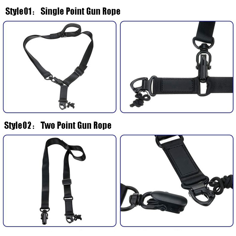 Tactical Gun Sling 2 Point Airsoft Sling MS2 Bungee Belt Strap Military Shooting Hunting Accessories Mount Rifle Sling Gun Rope