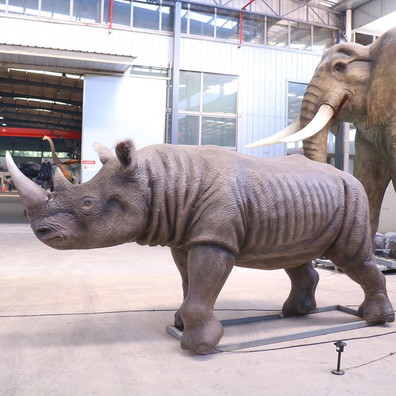 Realistic Animatronic Rhinoceros