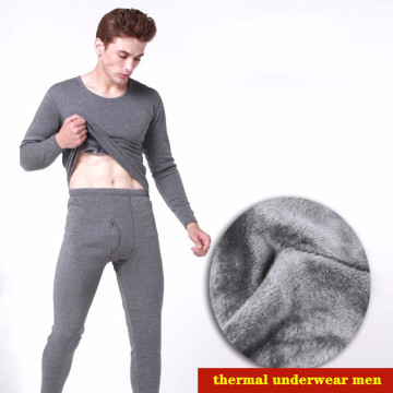 2020 Winter Thermal Underwear Men Long Thermal Suit Polyester Comfortable Warm Tops + Pants Piece Set Thermal Underwear