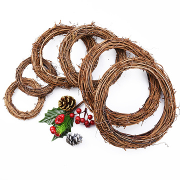 10cm-35cm Rattan Ring cheap Artificial flowers Garland Dried flower frame For Home Christmas Decoration DIY floral Wreaths