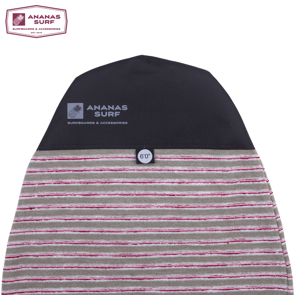 Ananas Surf 6ft. 6'0" 180 cm Hybrid Surfboard Sock Blunt Nose Soft Cover Bag Kite Wakesurf Foil Board Protective Stretch Fabric