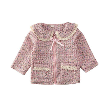 Spring 1-5Years Princess Kids Baby Girl Winter Clothes Sequin Tassel Zipper Coat Outwear Tops