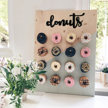 Wooden Donut Wall Donut Holder Donut Boards Stand Wedding Table Decorations Kids Birthday Party Favors Baby Shower Supplies