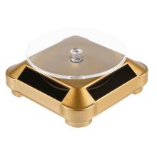 Solar Showcase 360 Turntable Auto Rotating Stand Jewelry Watch Ring Phone Stand Display Jewelry Organizer Hard Display Stand