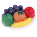 1:12 Miniature Food Fresh Fruit Platter Grape Pear Orange Peach White Dish Dollhouse Kitchen Accessories