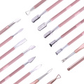 1pc Stainless Steel Nail Art Double Sided Cuticle Finger Dead Skin Cut Remover Pusher Pedicure Nail Care Tools