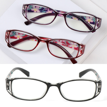 Fashion Anti-Blue Light Reading Glasses Urltra-Light Eye Protection Flowers Elegant Comfortable Eyeglasses For Sight Diopters