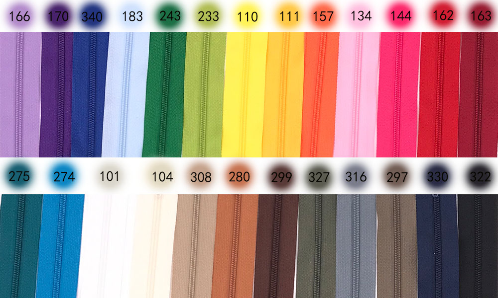 10 Meters 25 Colors Nylon Coil Zippers with 20pcs Auto lock Zipper Slider - Supplies for Tailor Sewing Crafts