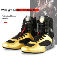 Boxing Wrestling Shoes Taekwondo Sanda Shoes Men and Women Professional Training High-top Low-top Fighting Shoes Boots