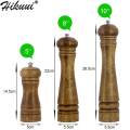 5 8 10 Inch Salt and Pepper Mill Solid Wood Spice Grain Grinder with Adjustable Ceramic Grinding core Kitchen Tools Mills