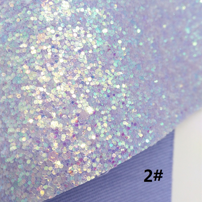 Light Purple Glitter Fabric, Mermaid Faux Leather Fabric, Synthetic Leather Fabric Sheets For Bow A4 8"x11" Twinkling Ming XM335