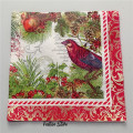 25cm Christmas Vintage Napkin Paper Elegant Tissue Patter Bird Fruit Decoupage Wedding Birthday Party Decoration Serviettes