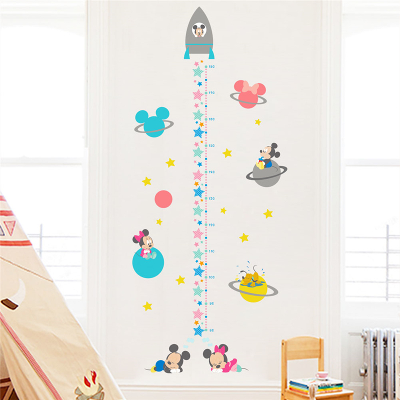 3D Cartoon Mickey Minnie Wall Stickers For Kids Room Bedroom Wall Decoration Princess Room Sticker