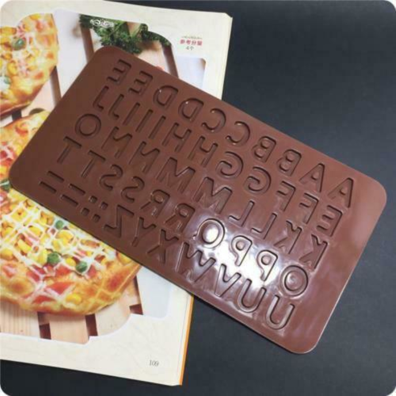 48 Grid Alphabet Letter Number Silicone Mold Trays Chocolate Mold Fondant Ice Cube Cream Cake DIY Making Tool Stars Decor Mould