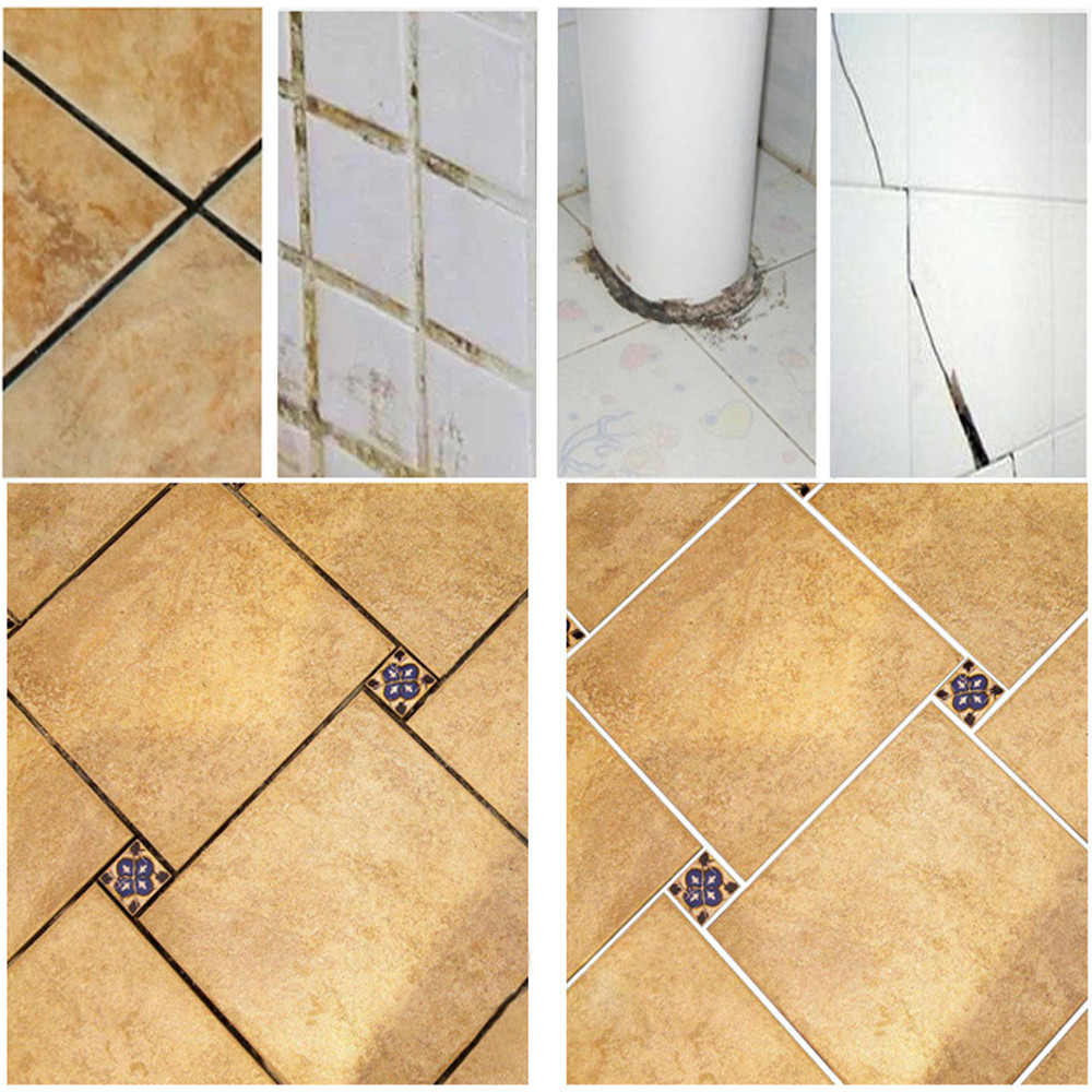25#Tile Gap Caulk Refill Agent Tiles Reform Coating Mold Cleaner Tile Sealer Repair Caulk Home Decoration Stickers Hand Tools