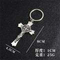 Metal Stainless Steel Cross Pendant Keychain