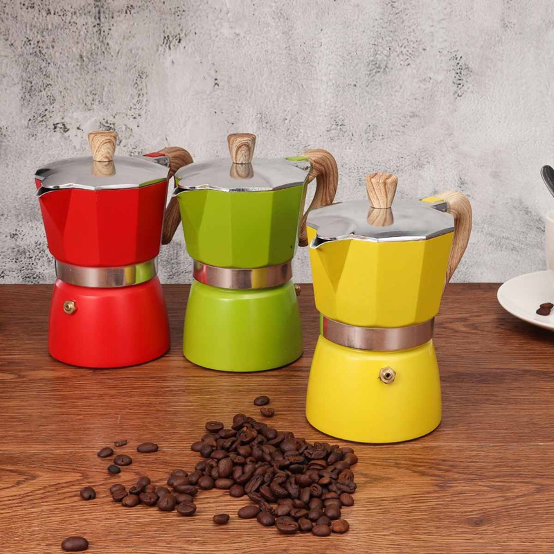 Aluminum Italian Moka Espresso Coffee Machine Filter Stove Pot 3 Cups