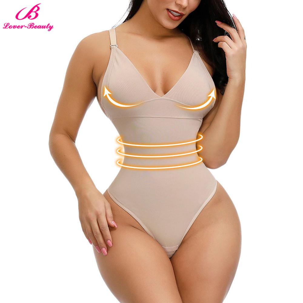 Colombian Reductive Girdles Corset Shapewear Deep V Bodysuit Body Shaper Backless Thong Slimming Underwear Waist Trainer