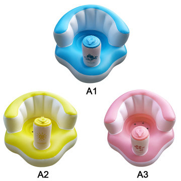 Baby Kids Multi-functional Inflatable Sofa Seat Children Inflatable Bathroom Chair Seat Portable Baby Learning Seat Dining Chair