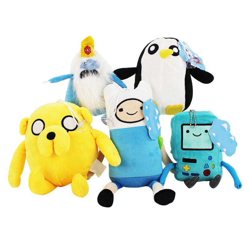 Big promotion Cartoon Adventure time Jake Plush Pendants Toy Finn Lumpy Space Princess LemongrabLady Rainicorn Doll Key chain