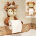 Punch-free Cartoon Animal Creative Home Roll Paper Box Roll Holder Decoration Roll Paper Tube Toilet Tissue Box Wall Hanging